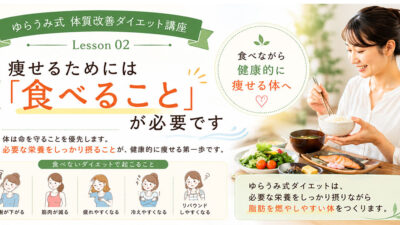 ダイエット講座②　痩せるためには「食べること」が必要です