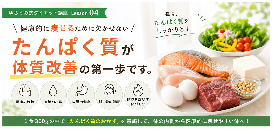 健康的に痩せるために欠かせない「たんぱく質」